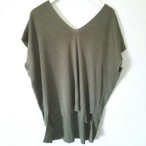 Lucky Brand Military Green Cotton Sweater Tunic